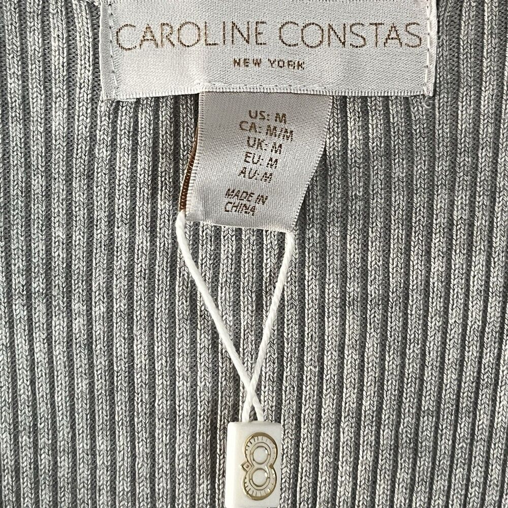 Caroline Constas Maxi Dress Medium Rib Knit Effortless Streetwear Minimalist - Picture 2 of 5